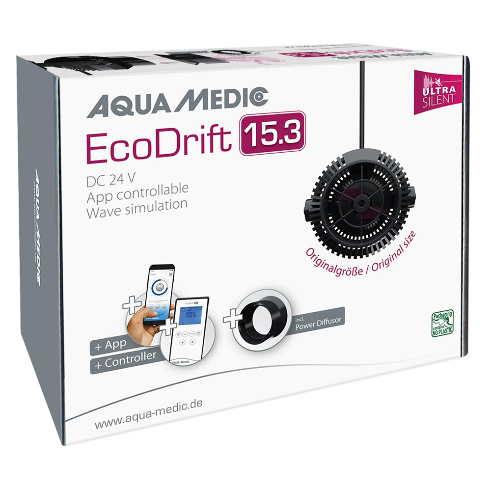 Помпа  перемешивающая Aqua Medic EcoDrift 15.3 3000-15000 л/ч,с контроллером и магнитным держателем 10-35 вт