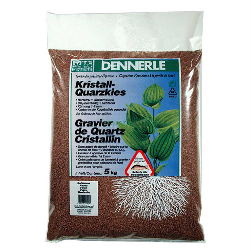 Грунт Dennerle Kristall-Quarz светло-коричневый 1-2 мм 5 кг