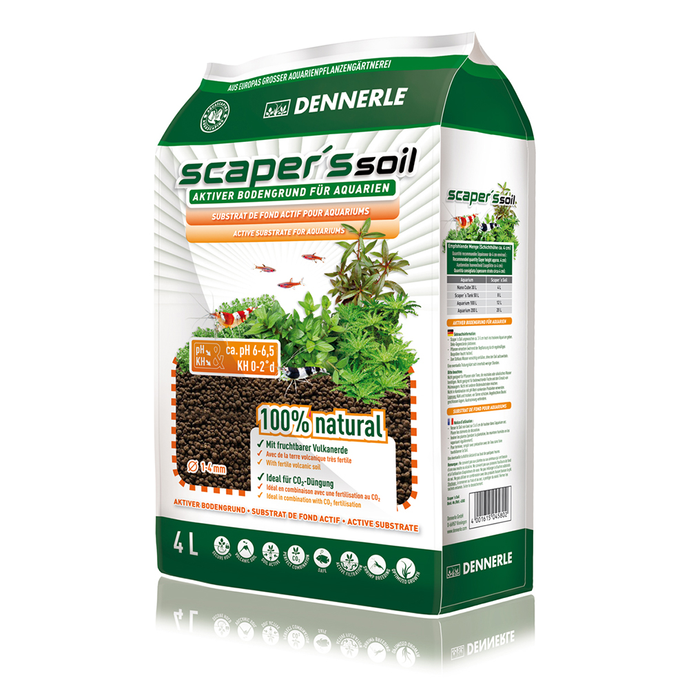 Грунт питательный DENNERLE Scaper`s Soil 1-4мм 4л