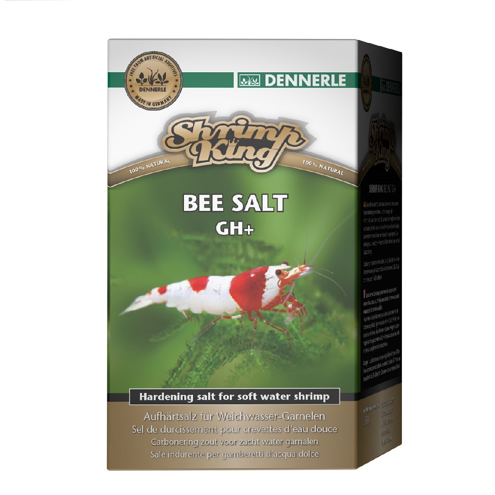 Соль минеральная Dennerle Shrimp King Bee Salt GH+ для повышения общей жесткости воды в аквариумах с креветками, 200 г