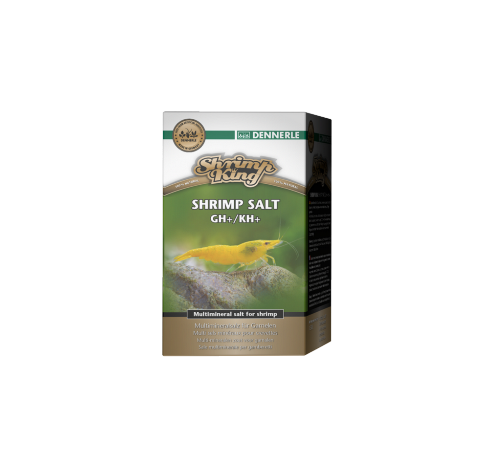 Соль минеральная Dennerle Shrimp King Shrimp Salt GH+/KH+ - для повышения жесткости воды в аквариумах с креветками, 200 г