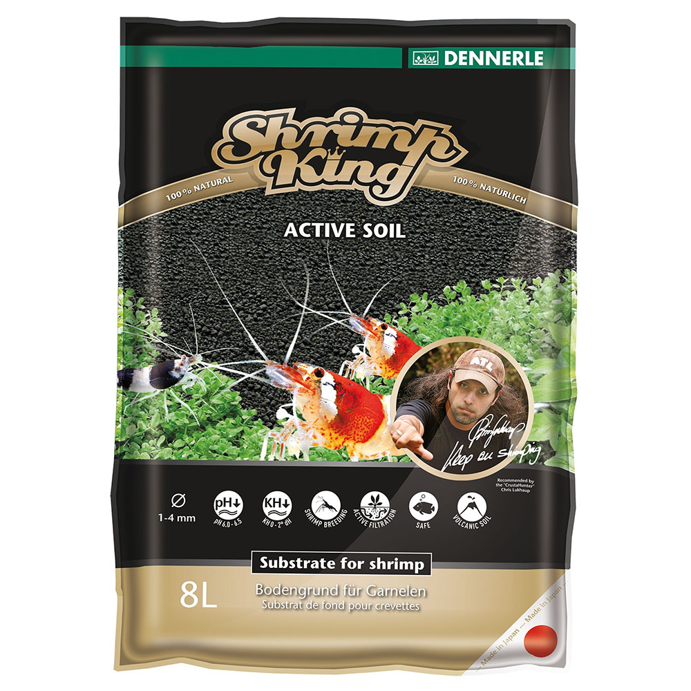 Грунт питательный DENNERLE Shrimp King Active Soil 1-4мм 8л