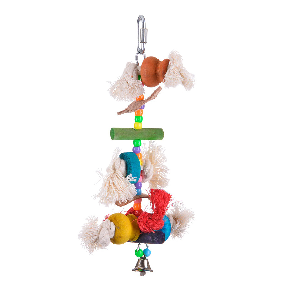 Игрушка для птиц HAPPY BIRD "Блю Ханг", разноцветная, 12х5.5х23см