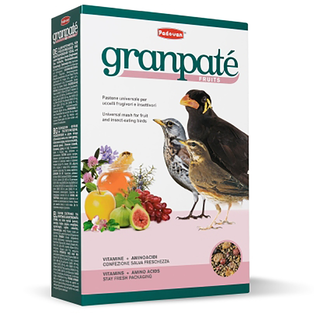 Корм для насекомоядных птиц PADOVAN GRANPATEE Fruits комплексный фруктовый (1кг)