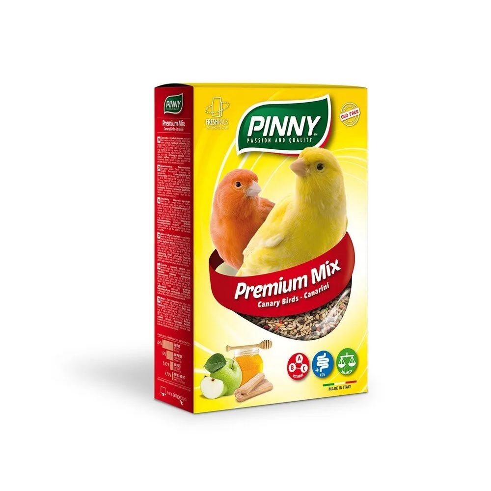 Корм  PINNY полнорационный с фруктами и бисквитом для канареек 800 г