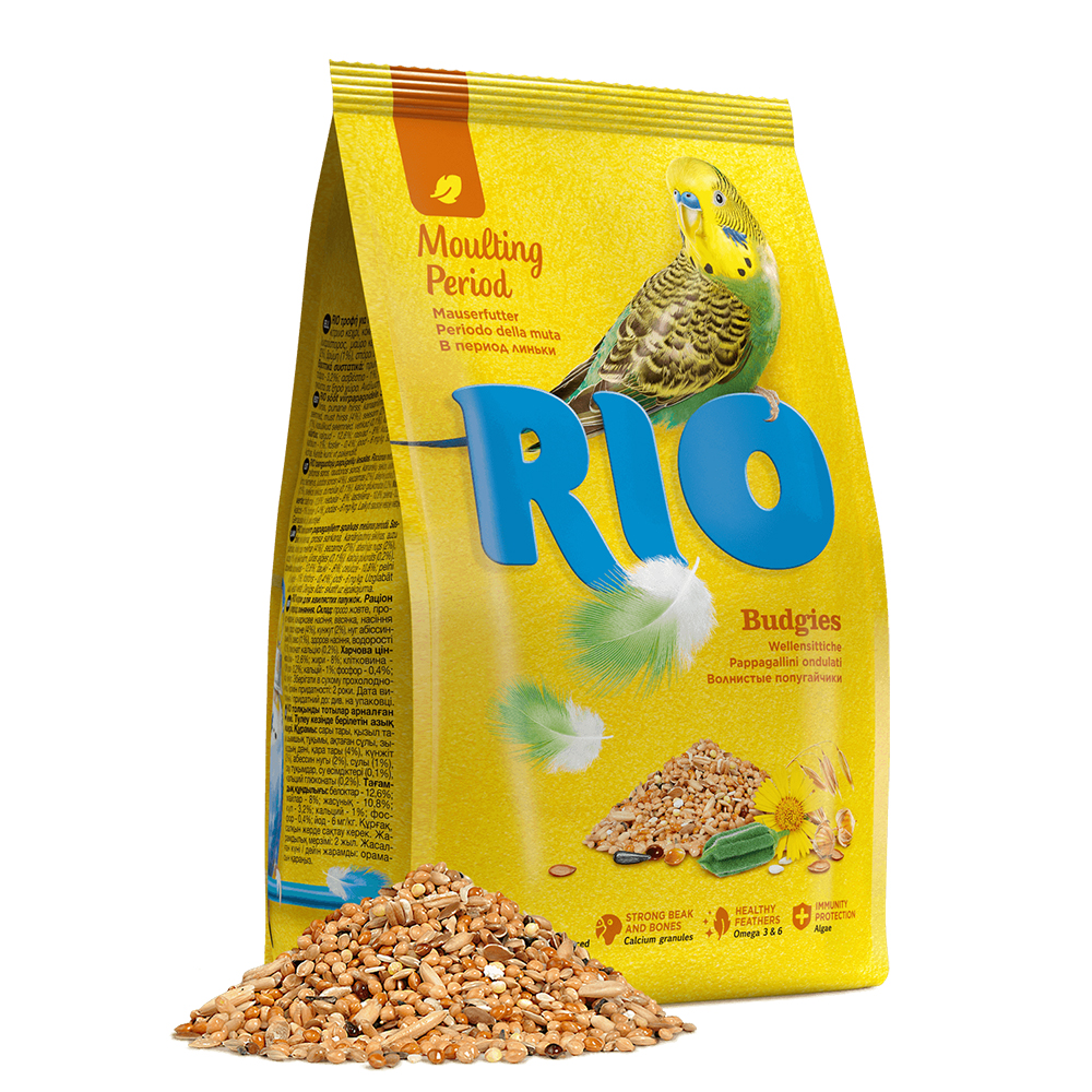 Корм RIO для средних попугаев в период линьки 1 кг