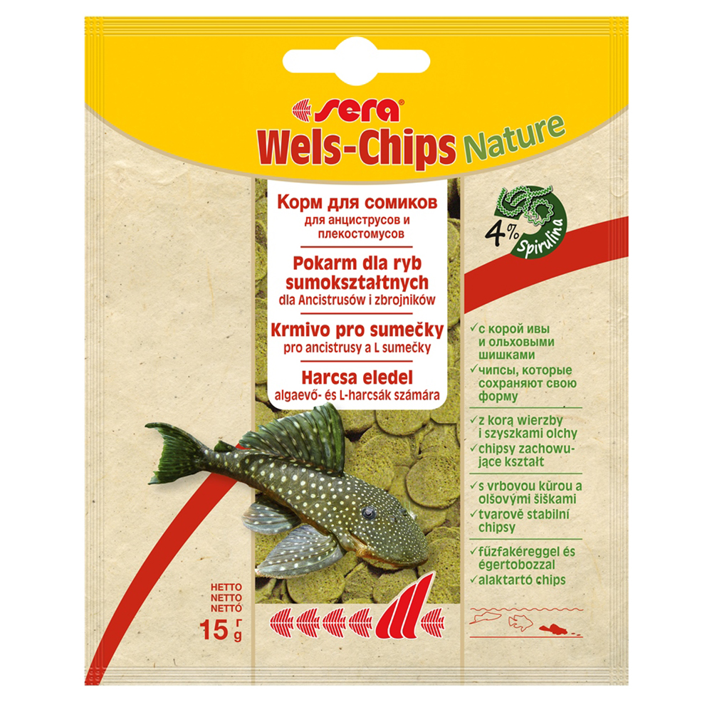 Корм Sera для сомов Wels-Chips 15 г (пакет)