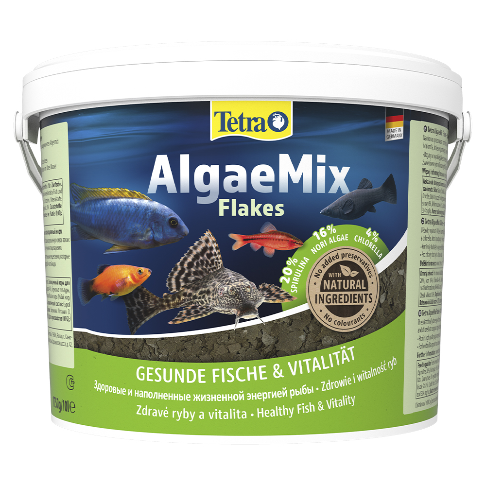 Корм для рыб TetraNatura Algae Mix 10л хлопья растительные (ведро)