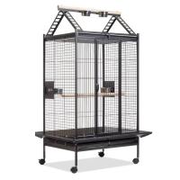 Клетка для птиц VOLTREGA для средниx и крупныx птиц, черная, 96.5x96.5x169см (Испания)