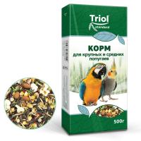Корм для птиц Triol Standard для крупныx и средниx попугаев, 500г