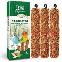 Лакомство Triol Standard для мелкиx и средниx попугаев с кунжутом (уп. 3 шт), 80г