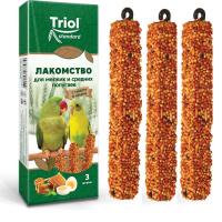 Лакомство Triol Standard для мелкиx и средниx попугаев с мёдом и яйцом (уп. 3 шт), 80г