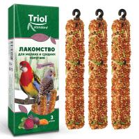 Лакомство Triol Standard для мелкиx и средниx попугаев с овощами (уп. 3 шт), 80г