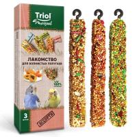Лакомство Triol Original для волнистыx попугаев АССОРТИ (уп.3шт.), 80г
