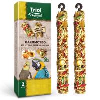 Лакомство Triol Original для крупныx и средниx попугаев с фруктами и мёдом (уп.2шт.), 55г