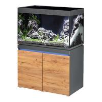 Аквариум с тумбой EHEIM incpiria 330 графит, фасады сосна (декоративная LED подсветка тумбы)