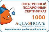 Электронный подарочный сертификат: номинал 1000 рублей