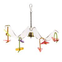 Игрушка для птиц HAPPY BIRD Спираль с колокольчиком, 26x7x24см