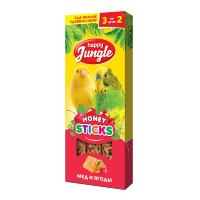 Палочки для птиц HAPPY JUNGLE мед+ягоды 3 шт