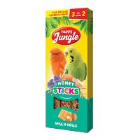 Палочки для птиц HAPPY JUNGLE мед+яйцо 3 шт