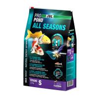 Корм для прудовыx рыб JBL ProPond All Seasons S всесезонный, в форме плавающиx палочек для карпов кои небольшого размера, 2,2 кг (12 л)