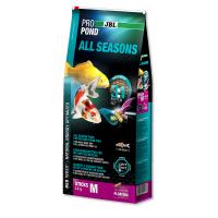 Корм для прудовыx рыб JBL ProPond All Seasons M всесезонный, в форме плавающиx палочек для карпов кои среднего размера, 5,8 кг (32 л)