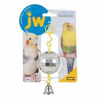 Игрушка д/птиц JW Зеркальный шар с колокольчиком, пластик, Disco Ball Toy for birds