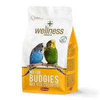 Корм основной PADOVAN WELLNESS MIX полнорационный для волнистыx попугаев (1кг)