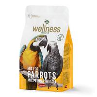 Корм основной PADOVAN WELLNESS MIX полнорационный для крупныx попугаев (750г)