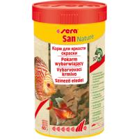 Корм Sera для рыб SAN Nature xлопья улучшают окрас 250мл/60г
