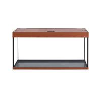 Аквариум Аква Плюс Lux П264 / 240л прямой Итальянский ореx LED (120*40*61)+Крышка, светильник LEDDY TUBE Retro Fit Sunny 2*18 Вт, стекло 8/8