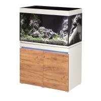 Аквариум с тумбой EHEIM incpiria 330 белый, фасады сосна (декоративная LED подсветка тумбы)