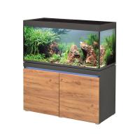 Аквариум с тумбой EHEIM incpiria 430 графит, фасады сосна (декоративная LED подсветка тумбы)